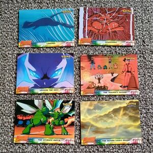 Vintage 1999 Topps Pokemon Mewtwo Strikes Back Movie Trading Card Lot 6 Cards